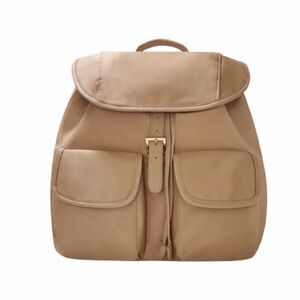 Year Of Ours Nylon Tan Backpack With Adjustable Straps NWT